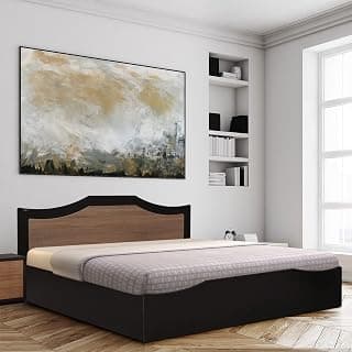 Nilkamal Willy Engineered Wood Queen Bed with Box Storage (Color - Wenge/Oak, Delivery Condition - Knock Down)