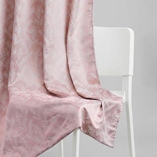 haus & kinder Printed Jacquard Window Curtains 5 Feet Long Pack of 2 Window Curtains, 5 Feet Curtains for Window (Whispering Willow, Pink Floral 130x152 CM)