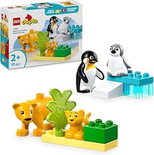 LEGO DUPLO Town Wild Animal Families: Penguins & Lions Imagination Toy 10442 Building Blocks Toys for 2+ Gift for Boys and Girls