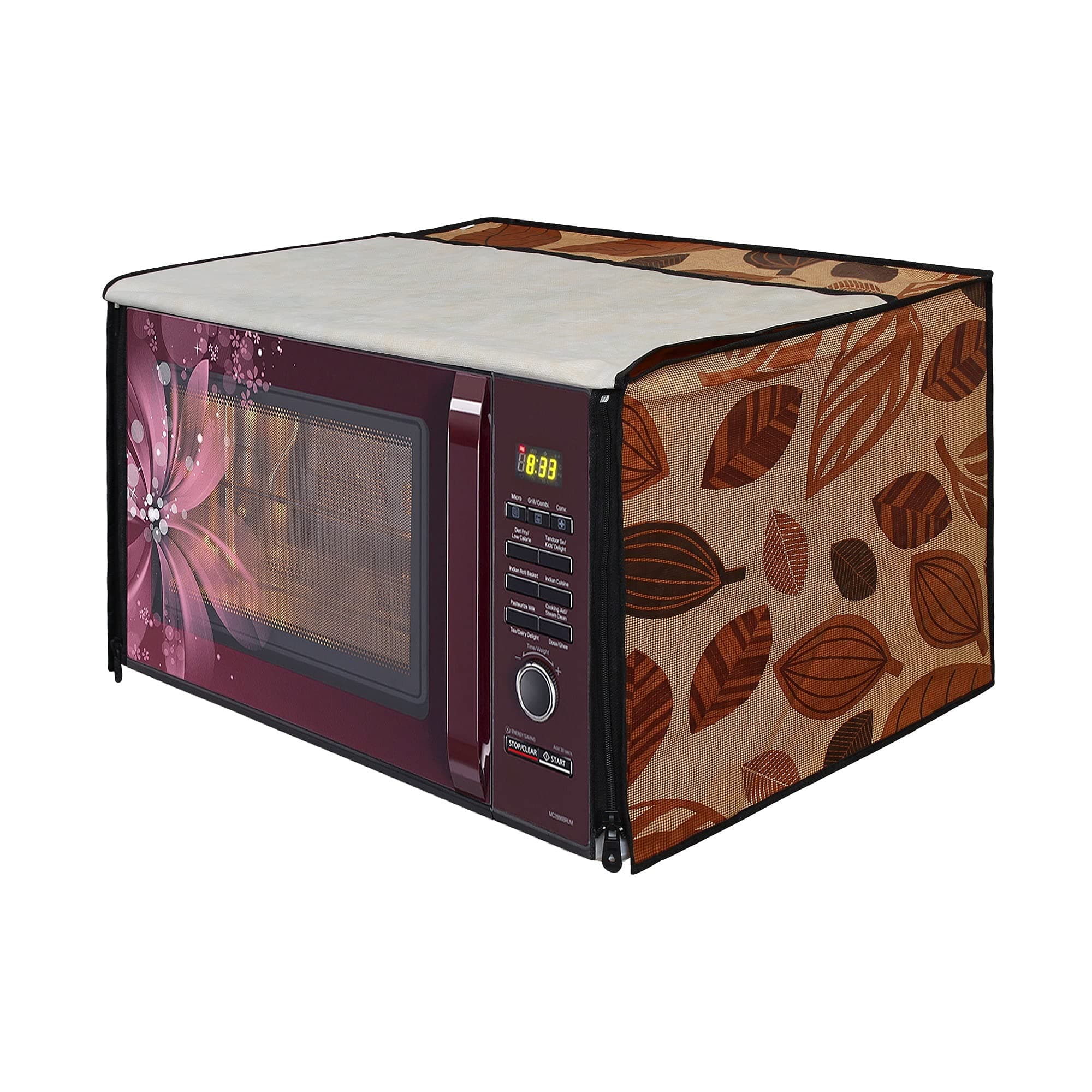 Lithara Printed Waterproof Microwave Oven Cover for Samsung Microwave Oven Cover 28 ltr MC28H5025VB/TL | Sams19 (Multicolor)