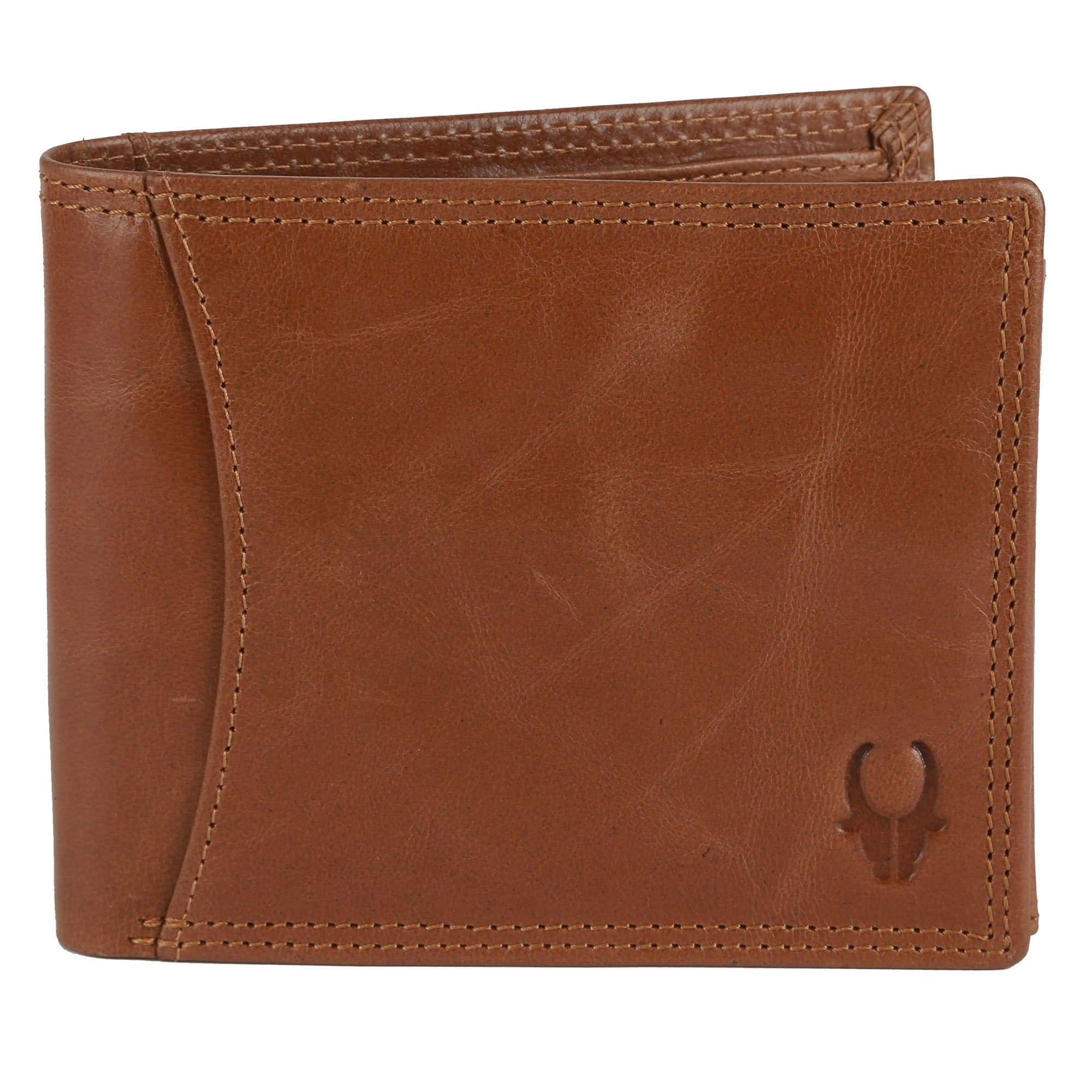 WildHorn RFID Protected Leather Wallet for Men, Tan Crunch