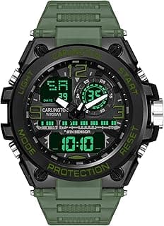 Carlington Analog-Digital Sports Watch: Chronograph, Dual Time, Alarm, Stopwatch, Water-Resistant, Shock-Resistant, Back Light Display- The Perfect Watch for Men and Boys - CT3377