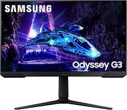 Samsung Odyssey G3 Gaming Monitor 27 Inch (68.5 cm), FHD 1920 X 1080, VA Panel, 180Hz, 1ms(MPRT), Freesync, DP, HDMI, Headphone, Height, Tilt, Pivot Adjust Stand, Bezel-Less (LS27DG302EWXXL, Black)
