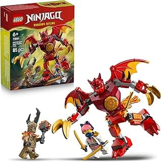 LEGO NINJAGO Kai’s Dragon Mech Battle Pack - Mech Toy - Playset with 3 Minifigures - 71851