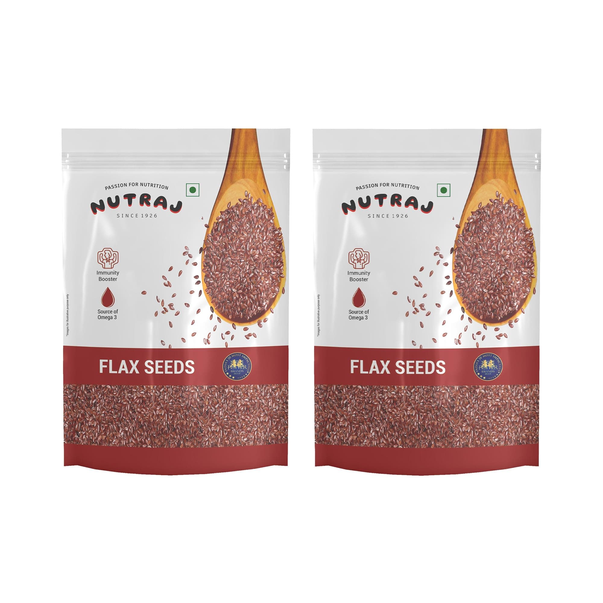 Nutraj Flax Seeds 400g (200g x 2) Pouch | Alsi Beej | Seeds for Eating | Seed Cycling