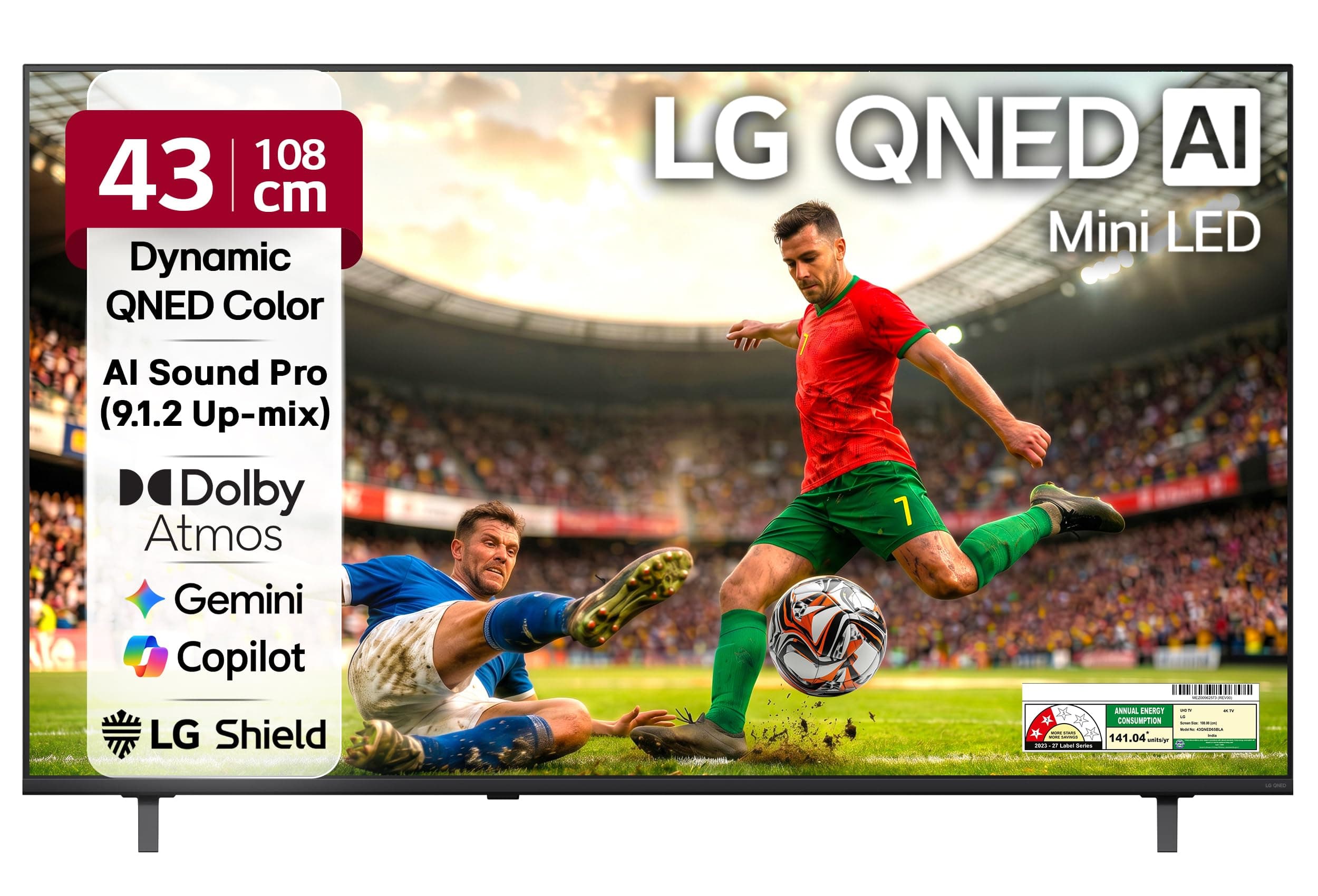 LG 108 cms (43 inches) QNED65 AI Series 4K Ultra HD Smart webOS QNED Mini LED TV 43QNED65BLA
