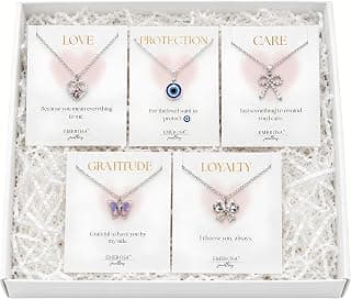 EMEROSA 5 Pcs Necklace Combo Set for Women & Girls | Stylish Chain with Pendant Jewellery Set | Fashion Pendant Chains for Birthday, Anniversary & Valentine’s Day Gift