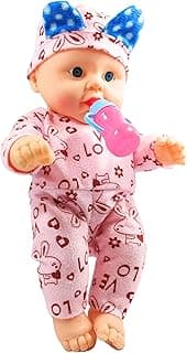 Realistic for Babies Soft Cute Dolls for Kids Little Boy Toy Baby Boy Doll Playset Baby Movable Arms with Milk Bottle Real Baby Doll Natural Color Little Boy Doll
