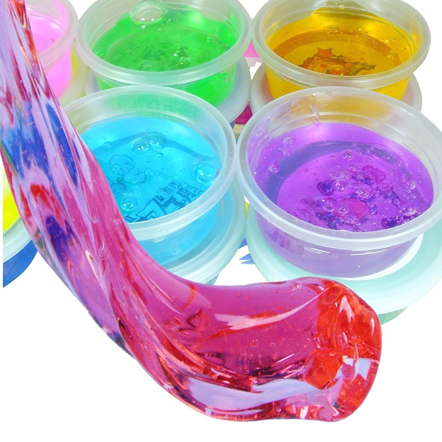 Magicwand Bubble Making DIY Crystal Clay Slime for Kids 100% Safe & Non-Toxic (Set of 6)