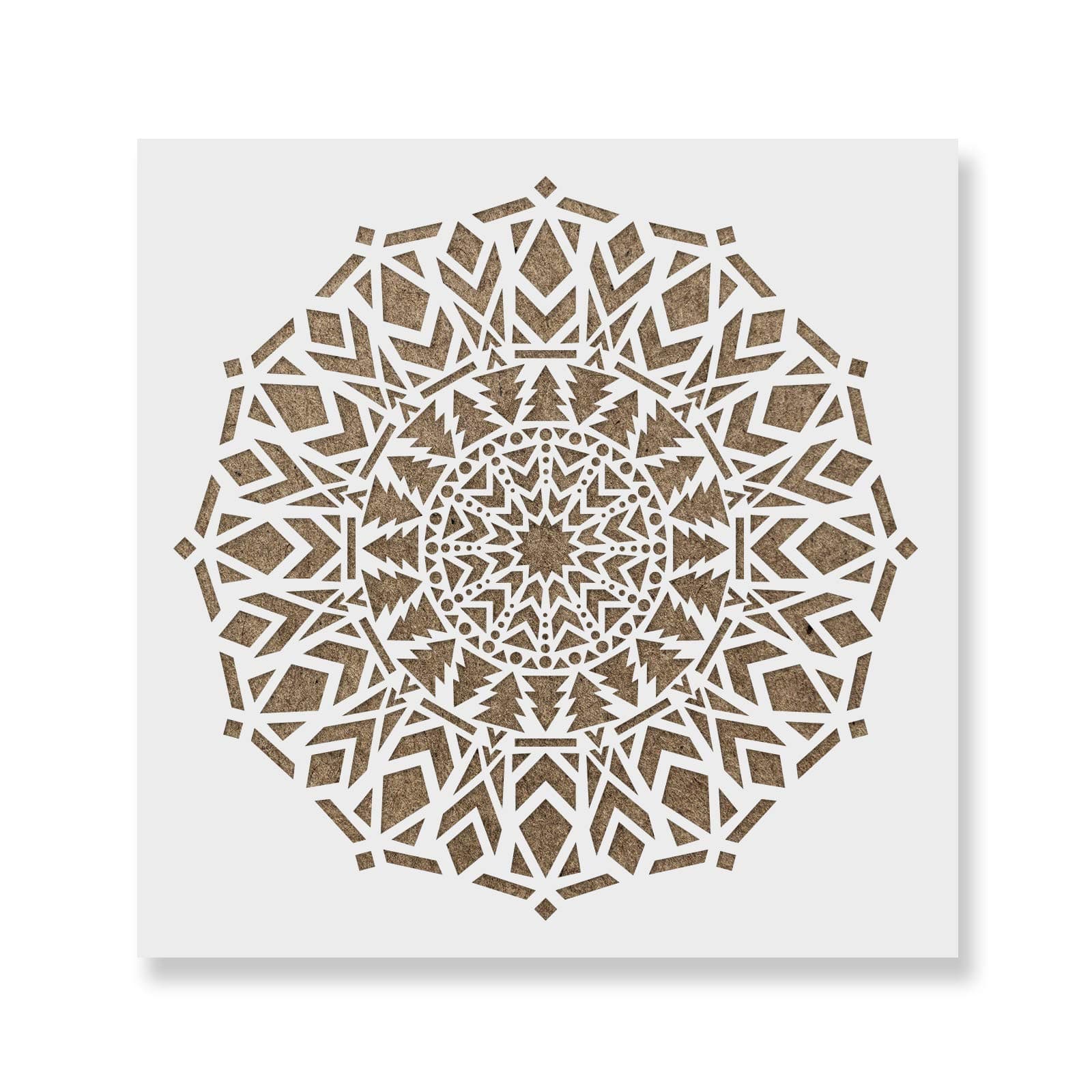 Abeto Mandala Stencil - Design Unique, Harmonious Art for Wellbeing, for Painting, Laser Cut Stencil