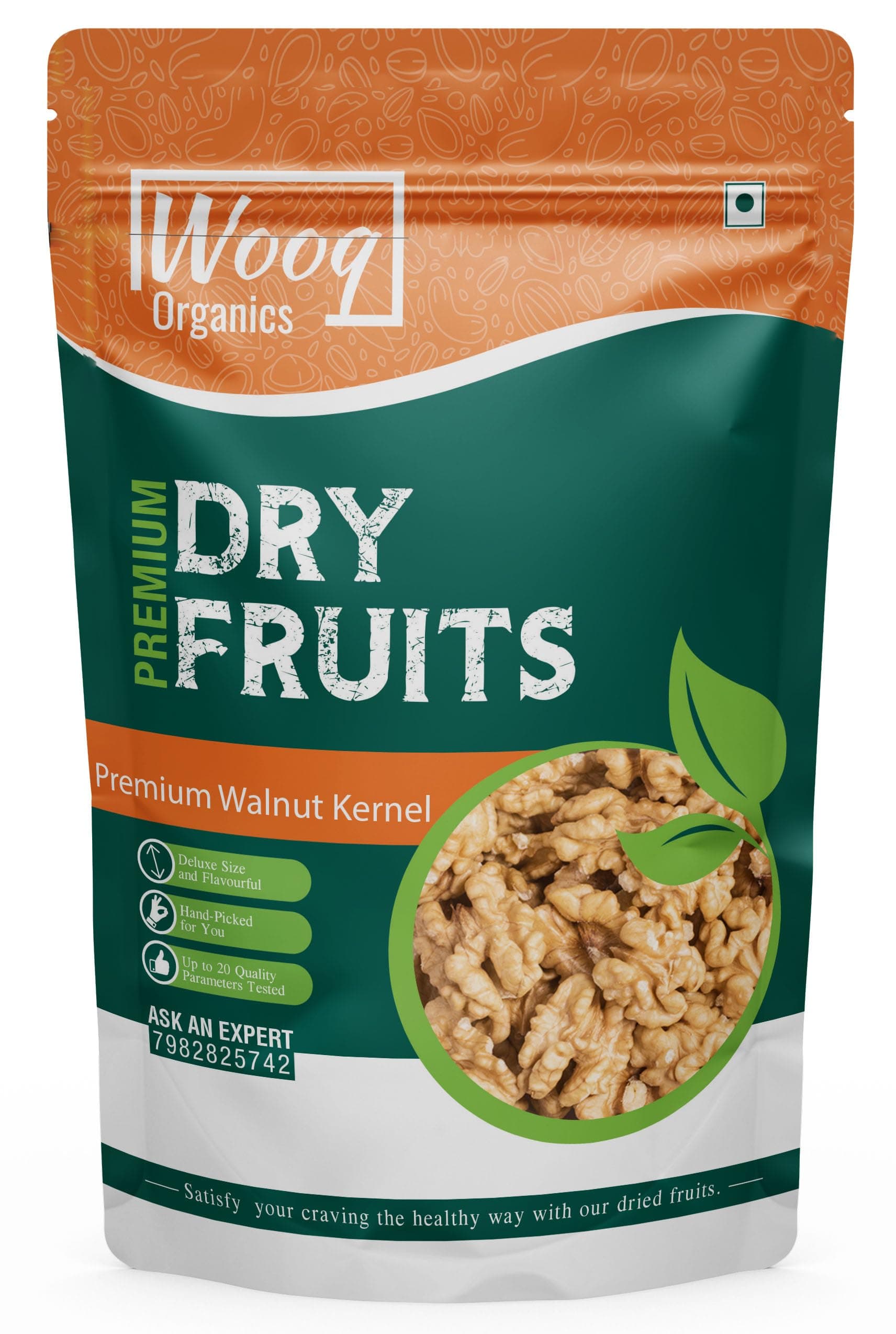 Wooq Organics Premium Kashmiri Walnut Without Shell 200g, Akhrot Giri, Walnut Kernel