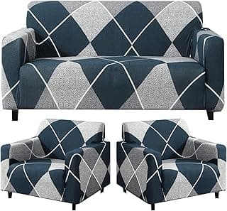 Sofa Cover 5 Seater Fitted Sofa Cover 3 Seater and 2 Seater Fully Covered Universal 5 Seater Sofa Cover Non-Slip Sticky Elastic Stretchable Sofa Set Slipcover Protector for (3+1+1 Seater)