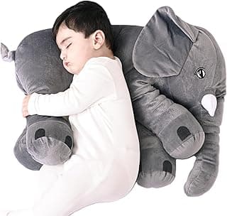 DearJoy Big Size Fibre Filled Stuffed Animal Elephant Soft Toy for Kids of Plush Hugging Soft Toy for Kids boy Girl Birthday Gift (60 cm, Grey Color, 1 Year Above)