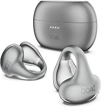 boAt Airdopes Loop OWS Earbuds w/Clip-On Fit, Air Conduction Tech, 50HRS Battery, 4Mics ENx, Dual EQ Modes, 12mm Drivers, 40ms Latency, ASAP Charge, OWS Ear Buds Earphones(Cool Grey)