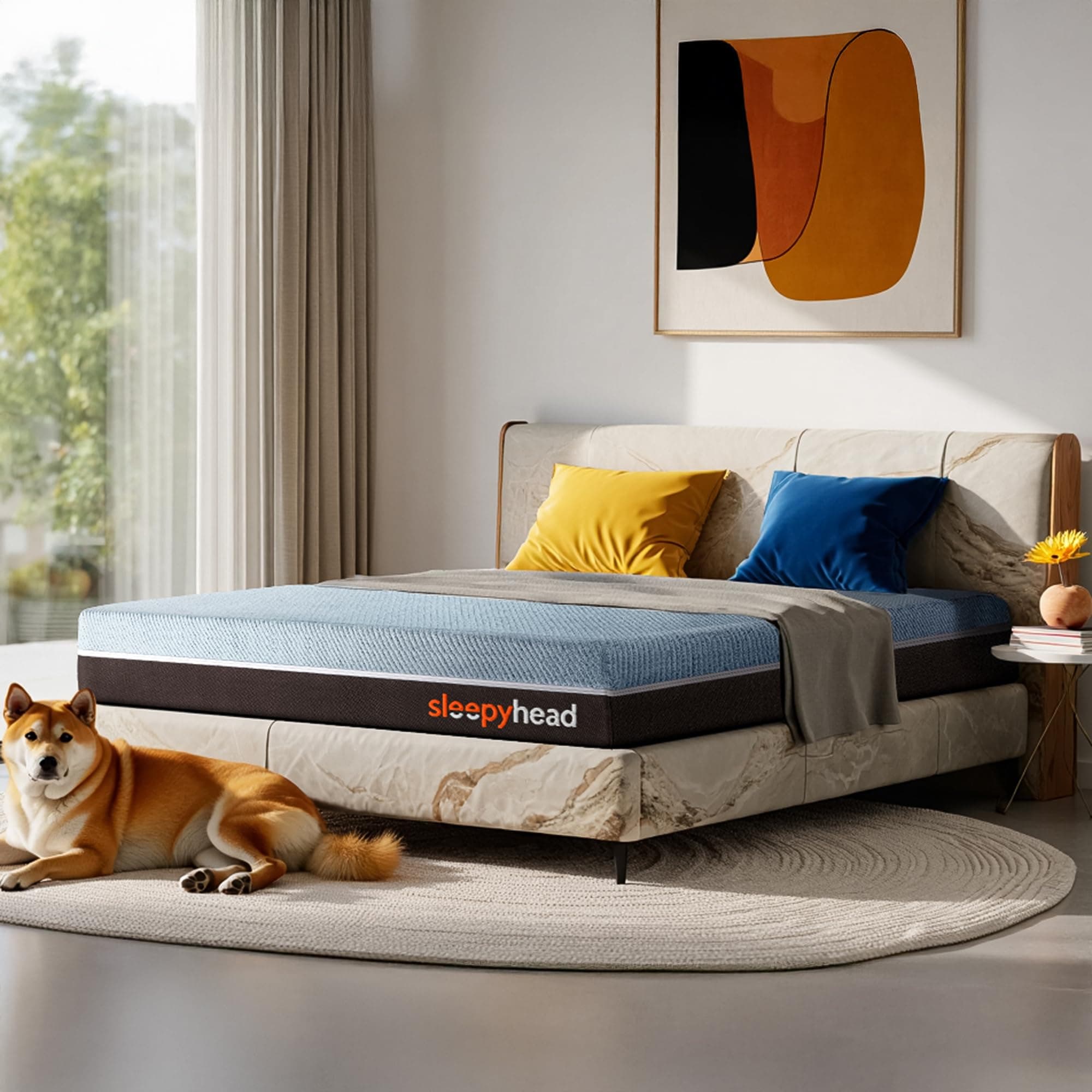 Sleepyhead Laxe Designed by Duroflex - Pincore Latex Mattress with BodyIQ Orthopedic Memory Foam |Medium Firm |10 Years Warranty |3 Zone Support |Washable Cover |6 Inch Queen Bed Mattress (78x60x6)