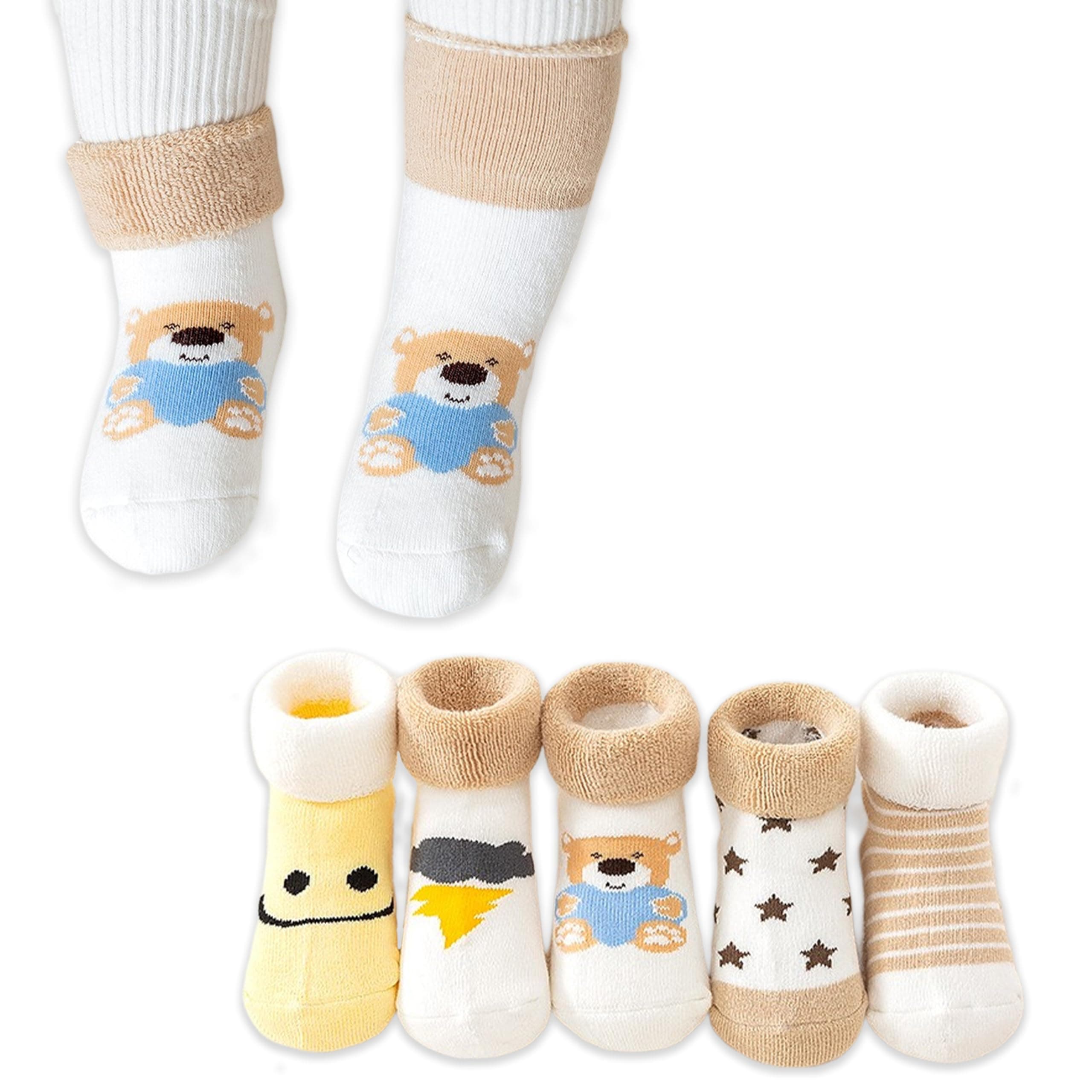Bembika Baby Socks Soft, Anti-Slip, and Stylish Socks for Toddlers, Perfect for Baby Crawling and Safety -(Cloud|6-12 Months)