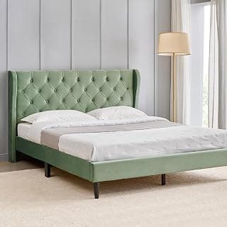 Home Centre Helios - Bravo | Engineered Wood | Queen Beds | Green | 1 Year Warranty