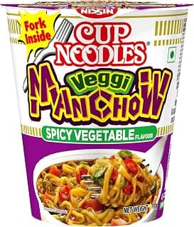 Cup Noodles Nissin Vegetable Manchow | Zesty Manchow Magic for Instant Satisfaction | Flavor-Packed On-the-Go Meal #VibeItUp , 70 Gm,Vegetarian