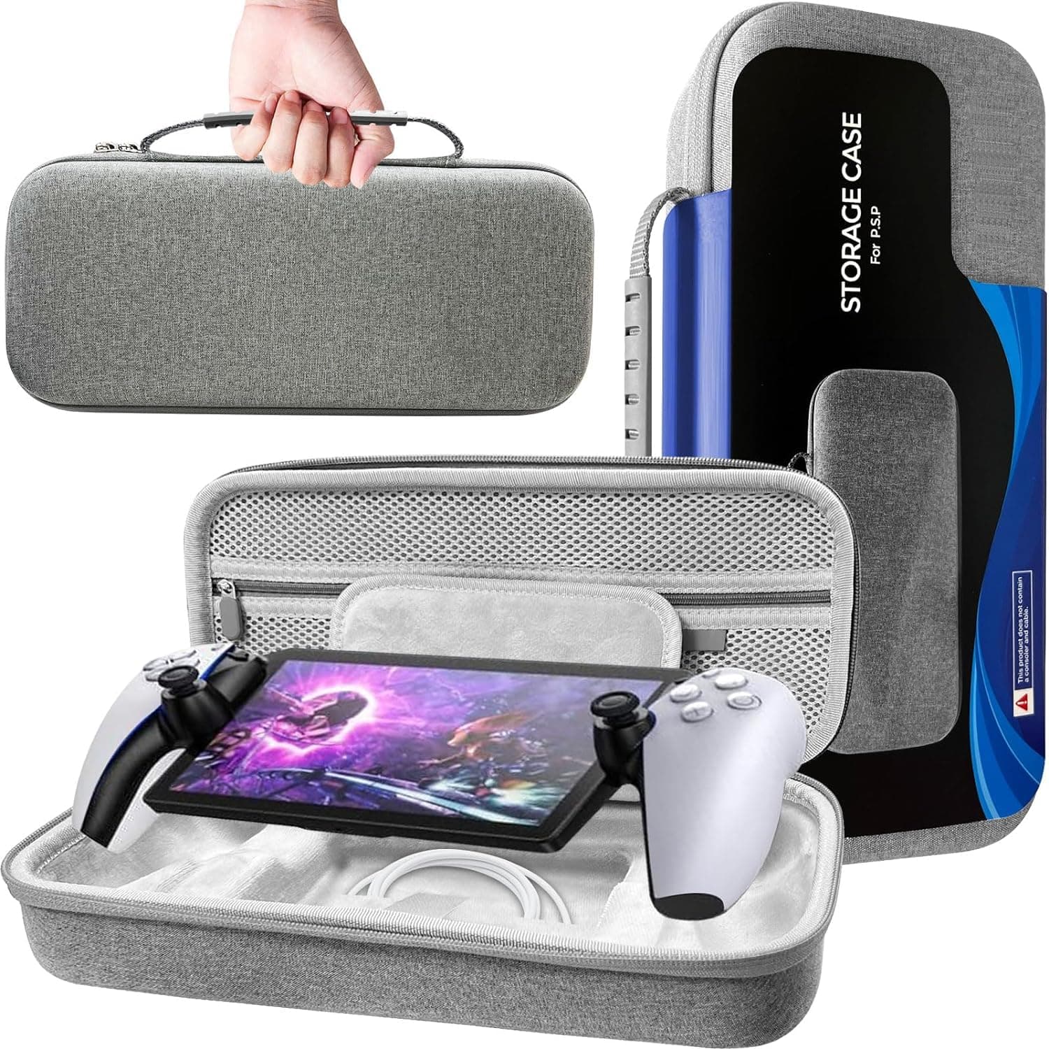 Carrying Case for PlayStation Portal Handheld Gaming Console, Portable Hard Shell Case for PlayStation Portal Remote Player, Storage Bag Travel Carrying Case for PlayStation Portal Accessories