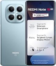 REDMI Note 15 5G (Glacier Blue, 8GB RAM 128GB Storage) | 108MP OIS Camera | Snapdragon 6 Gen 3 | 17.2cm Tough Curved AMOLED Screen | Segment's Slimmest Phone | 5520mAh Si/C Battery | 45W Fast Charging