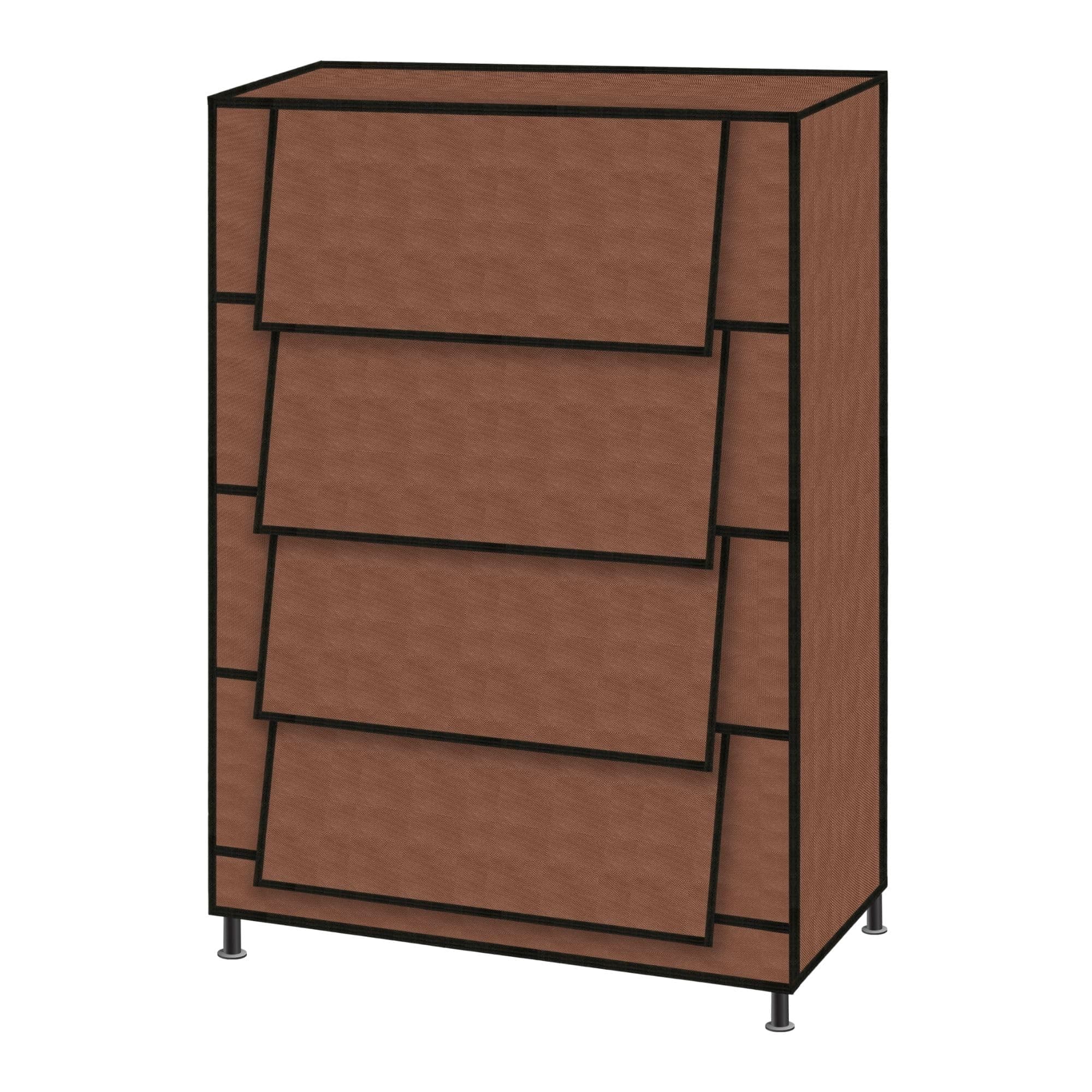 TRENDY Multipurpose Shoe Rack Cabinet 4 Layer All-in-one Storage Organizer with Dustproof Cover | Space-Saving Shoe Stand for Home, Wardrobe & Entryway
