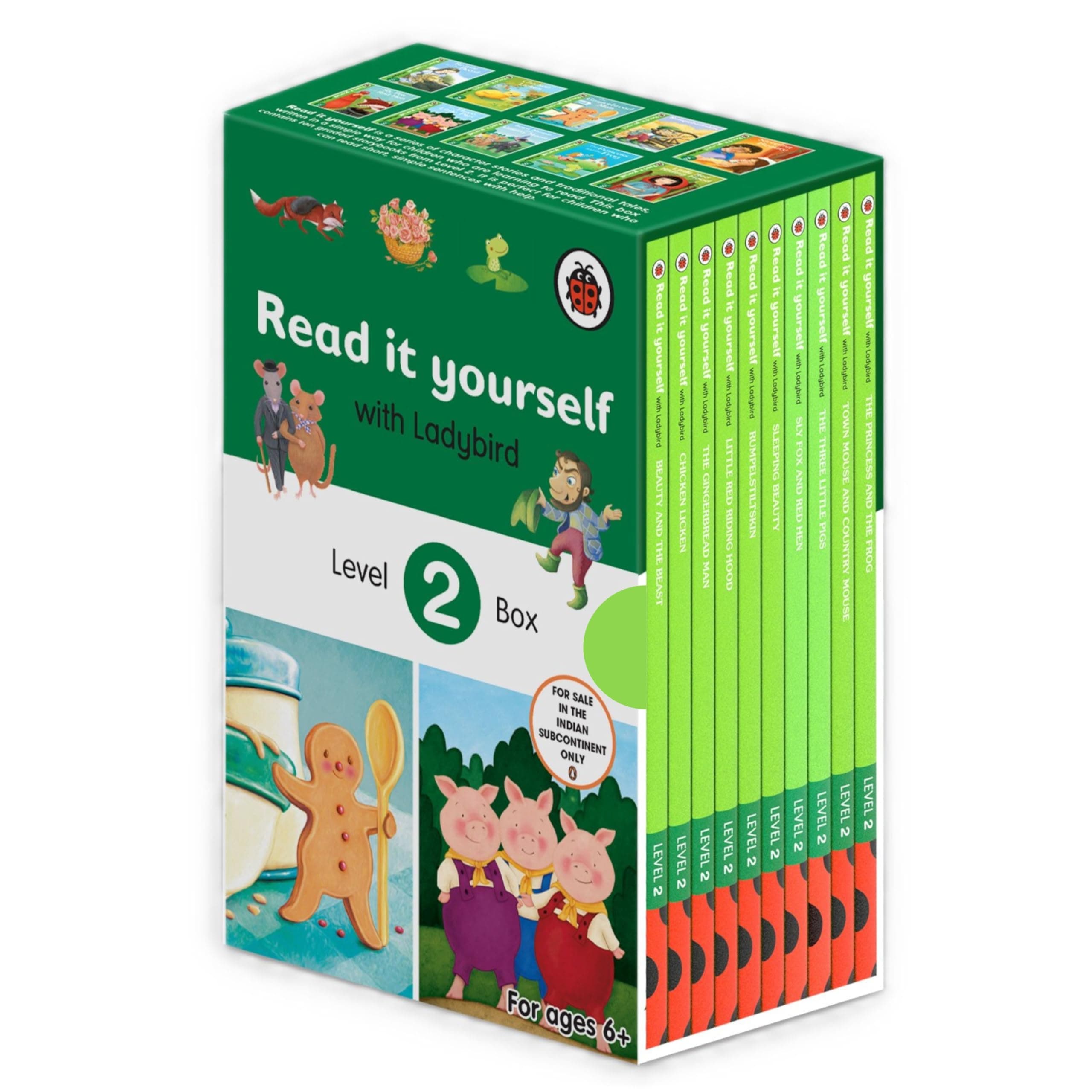 Ladybird Read It Yourself Mini Hardback Collection Level 2: 10 Books Box Set (Beauty and the Beast, Chicken Licken, The Gingerbread Man, Little Red Riding Hood, Rumpelstiltskin and More)