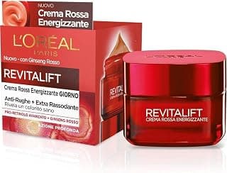 L’Oréal Paris Revitalift Energising Red Cream Day 50ml | Anti-Aging Face Moisturizer with Pro-Retinol & Ginseng | Firms Skin, Reduces Wrinkles, Boosts Radiance | Daily Day Cream for All Skin Types