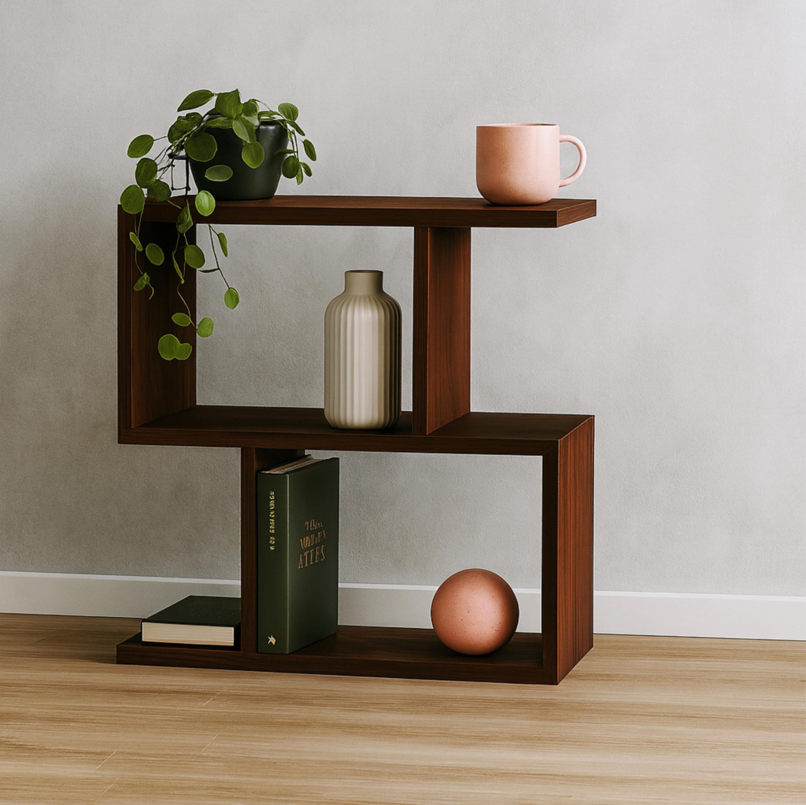 Enigmatic Woodworks Wooden Modern End Table, Home Decor for Living Room Plant Stand, Bed Side Table I Finish-Suede DIY 18 * 8 * 20 inches