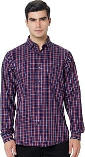 Allen Solly Men’s Small Check Casual Shirt | Regular Fit | Classic Pattern | Everyday Smart Casual Style