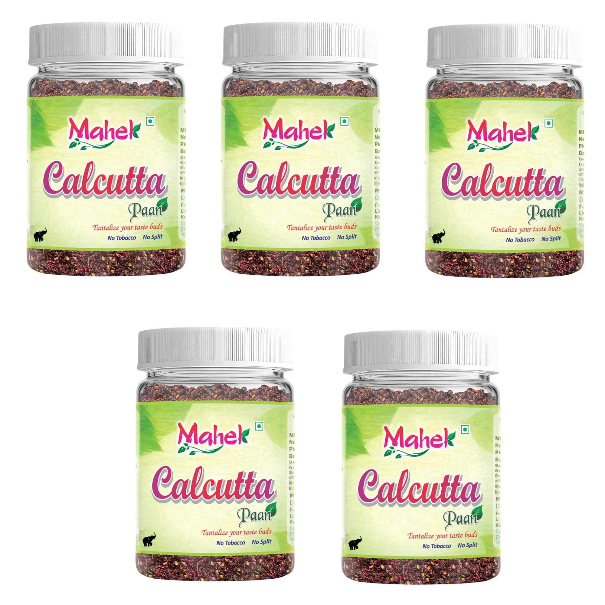 Mahek Calcutta Meetha Paan 330Gm (Pack of 5) | Traditional Mukhwas Mouth Freshener with Gulkand, Fennel, Cardamom, Clove, Coriander, Dry Dates & Betel Leaves | Helps Support Digestion and After Meals