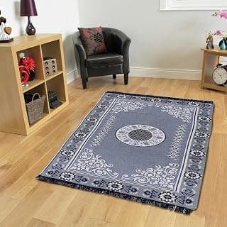 DAILZ Ethnic Velvet Touch Abstract Chenille Carpet - 55"x80", Grey