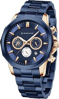 Giordano Multi-Function Analog Watch for Men with Textured Dial, Classic Stainless Steel Strap and Date Function