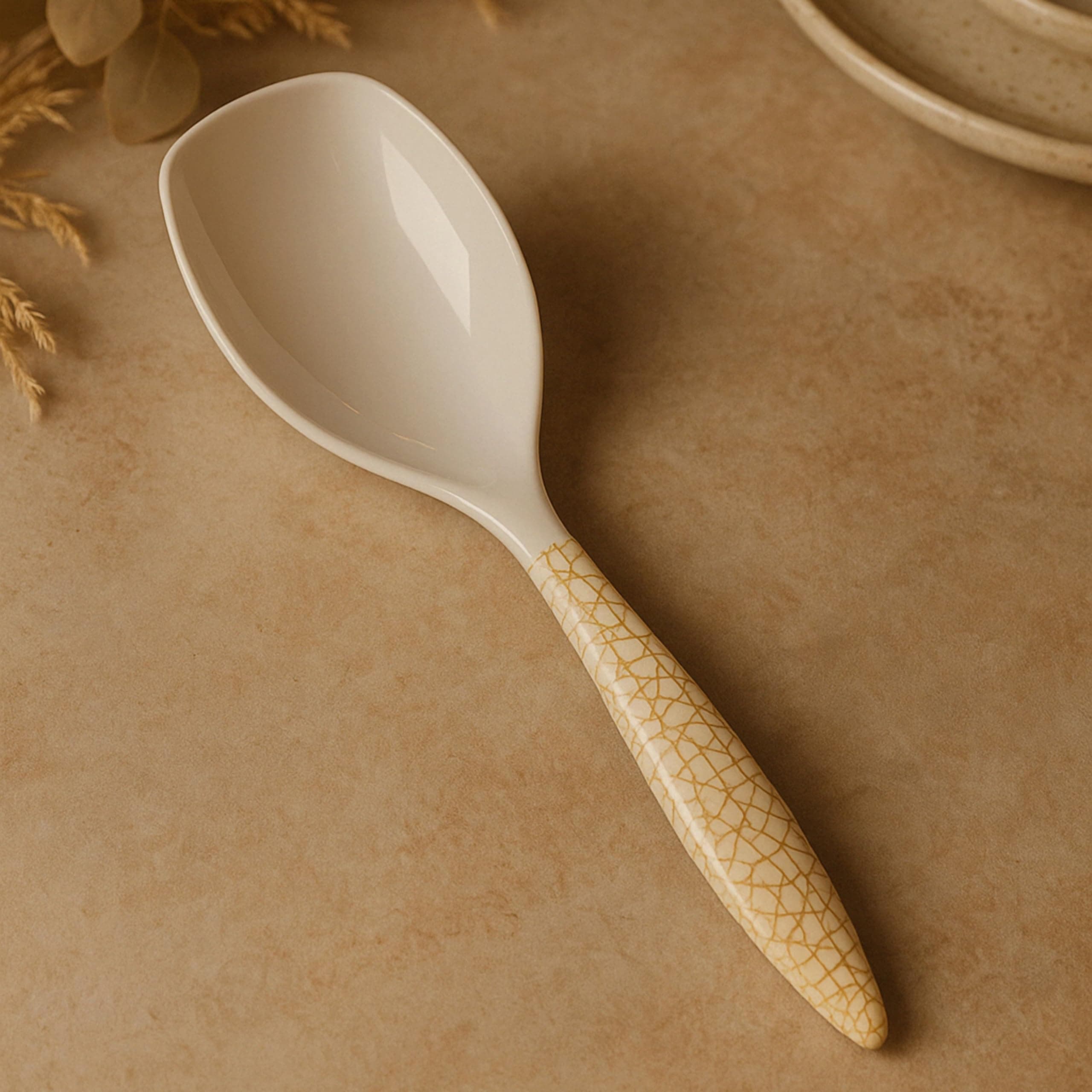 Vemlons Long Handled Serving Spoon, Melamine Tableware, Set of 1 piece