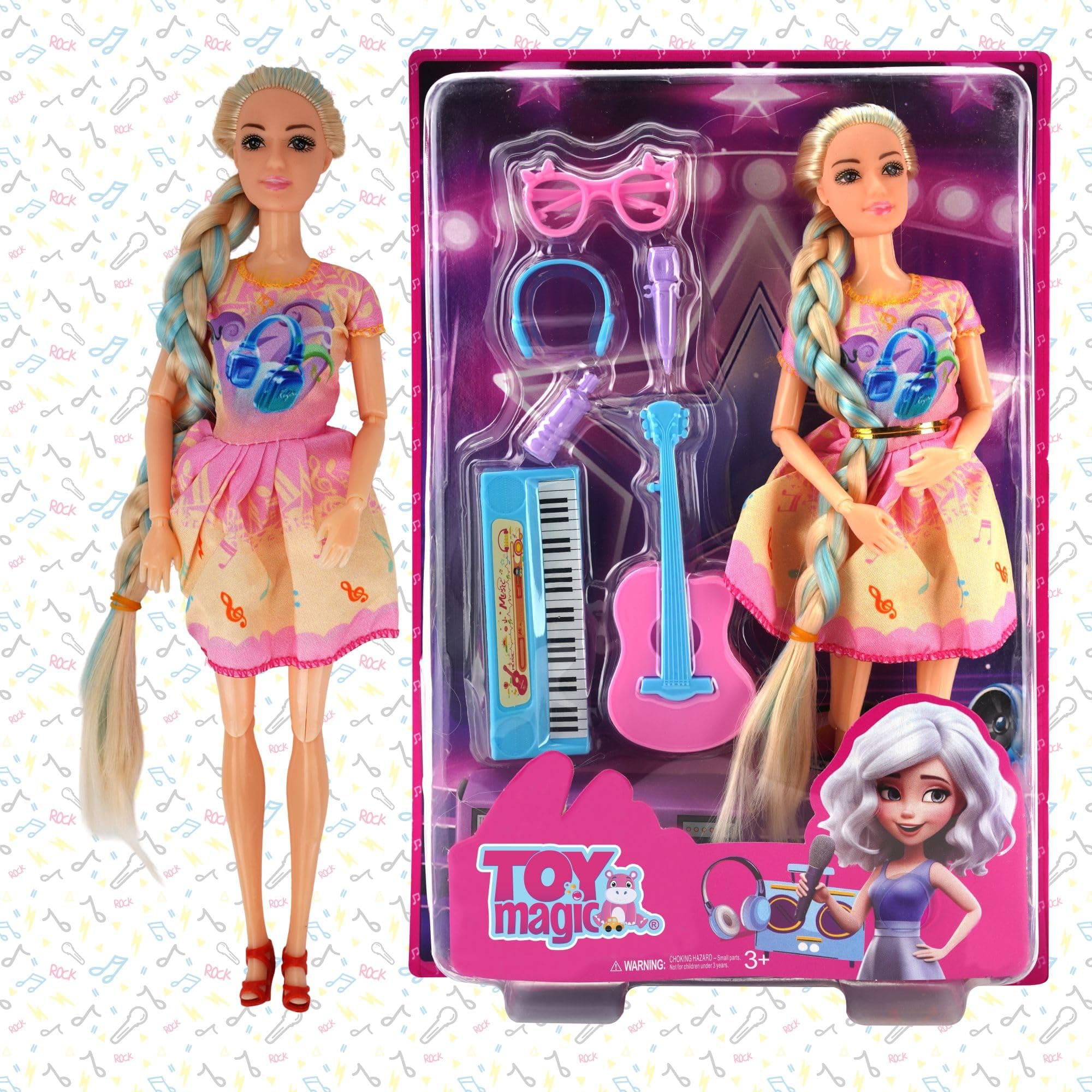 ToyMagic Fairy Doll Assortment | Magical Pop Star Doll Or Fairies Flower | Includes Stylish Accessories | Movable Limbs for Character Playset | Ideal Gift for Girls Aged 3 and Above | Assorted Themes
