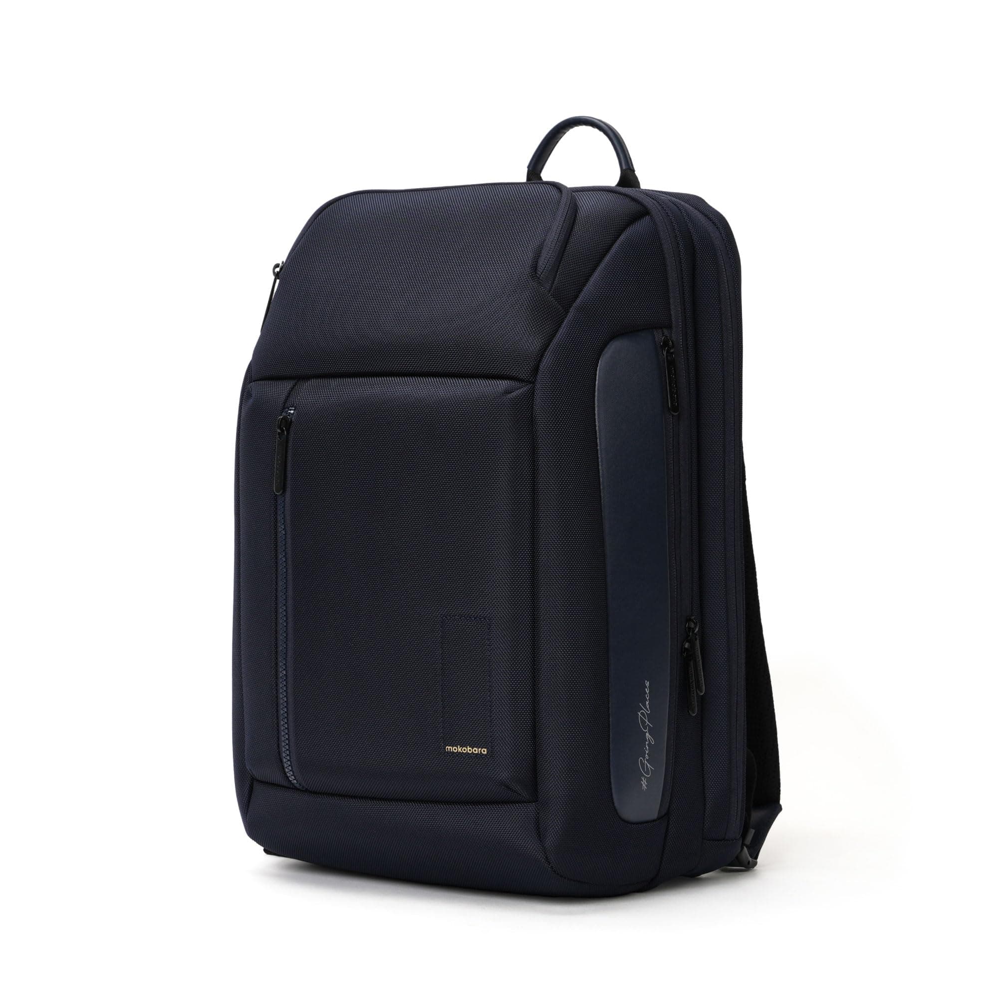 MOKOBARA Transit Pro 24L Laptop Backpack 15.6 Inch Office Travel Black | Storage 10 Pocket Organisation Waterproof Luggage Sleeve For Men Women College Nylon Vegan Leather Durable Lightweight