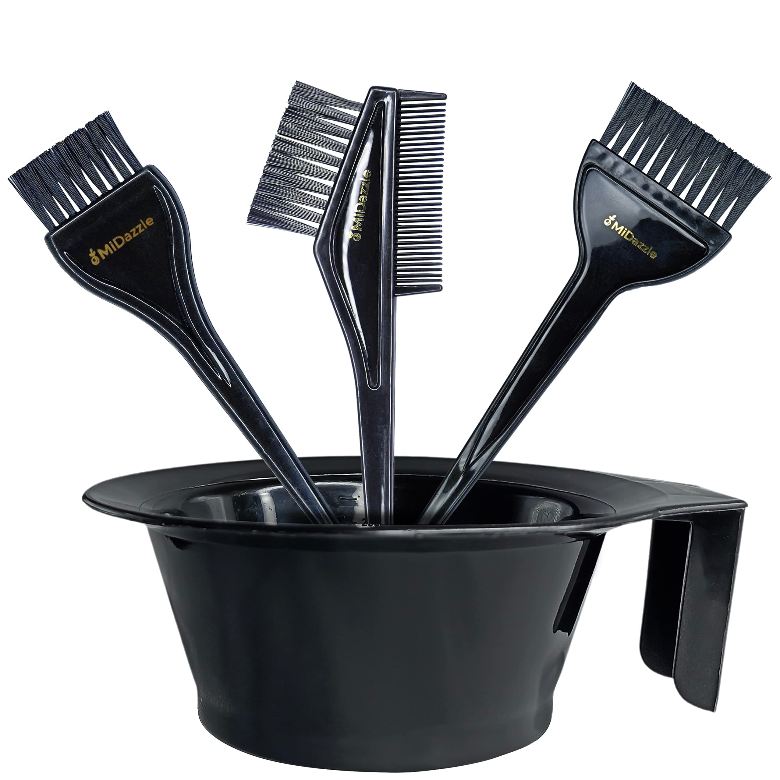 Omidazzle Professional Use Hair Coloring Dyeing Kit Brush with Bowl (Black)
