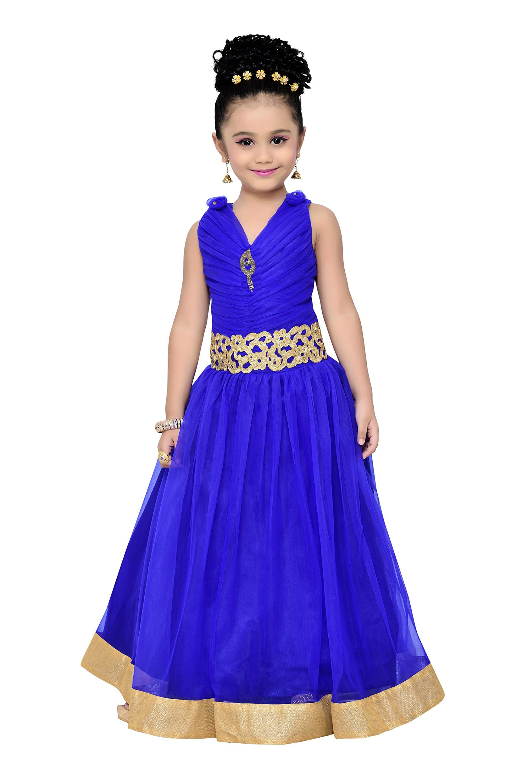 Adiva Girls' Cocktail Maxi Gown Dress