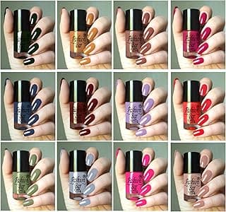 Fashion Bar Set of 12 Gel Finish Nail Polishes (COMBO- SET- 20), 6 Ml