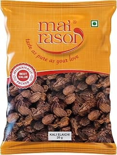 MAI RASOI Black Cardamom/Badi Elaichi Sabut/Moti Kali Elaichi Whole (20 Gm)