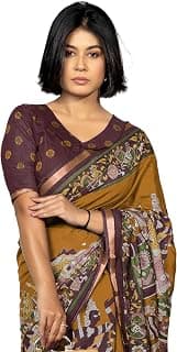 MIRCHI FASHION Saree for Woman | Viscose Printed Traditional Festive Sari with Blouse Piece
