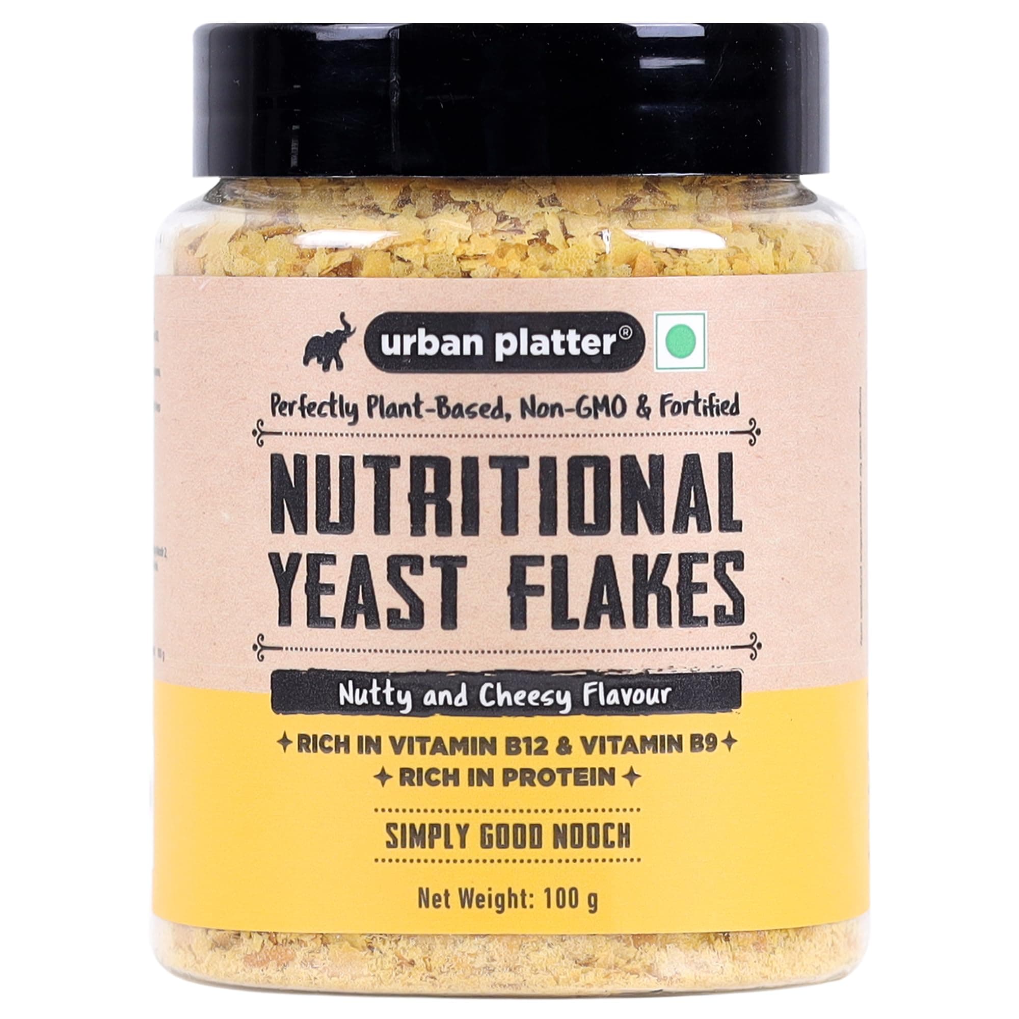 Urban Platter Nutritional Yeast Flakes, 100g (Rich in Vitamin B12 | Gluten-Free | Perfectly Plant-Based Nutty and Cheesy Nooch | Savoury Seasoning)