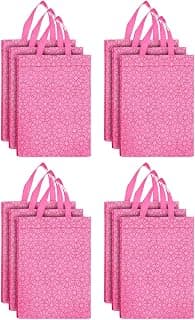 Kuber Industries Kuber Industries Pack of 12 Shopping Bag With Handles | Carry Bag for Grocery | PInk