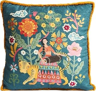 Chumbak Marigold Gala Cushion Cover|Multicoloured