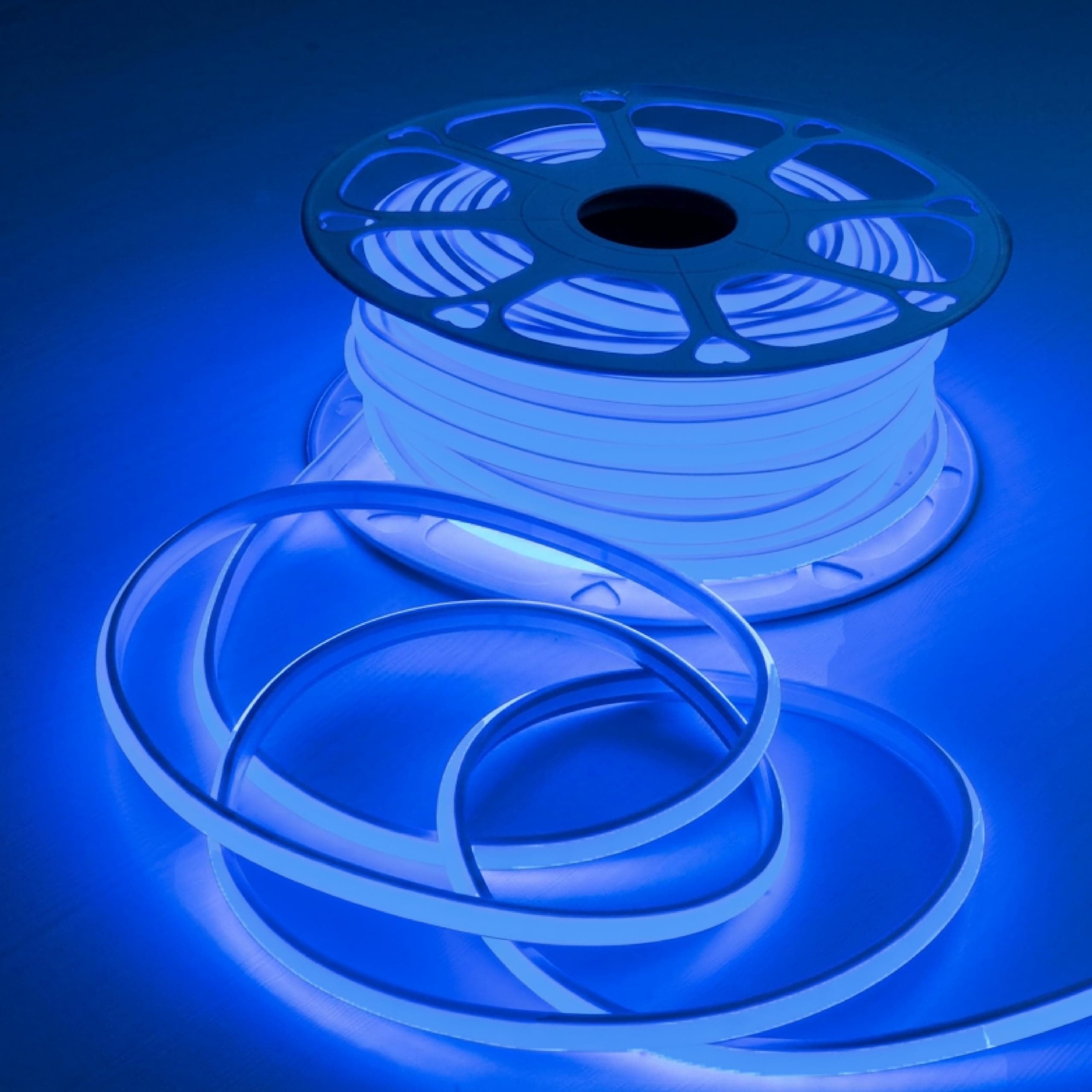 Forus 3M LED Neon Strip Light Blue, 240 LEDs/M High Brightness COB Neon Rope Light, Waterproof IP65 Flexible Silicone Strip, Cuttable LED Light for Home, Bedroom, Wall Decor, Shop, Festival Lighting