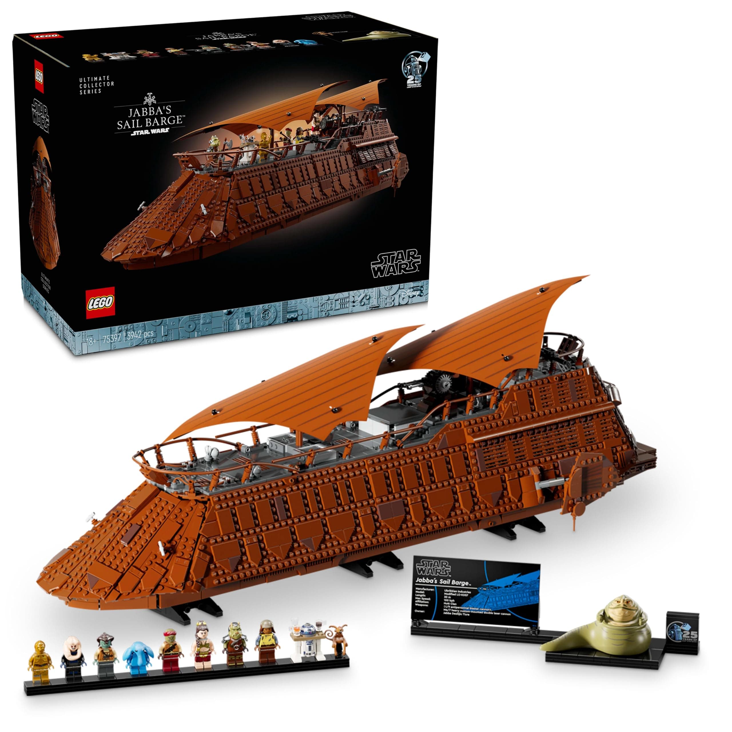 LEGO Star Wars Jabba’s Sail Barge Ultimate Collector Series Display Set for Adults 75397