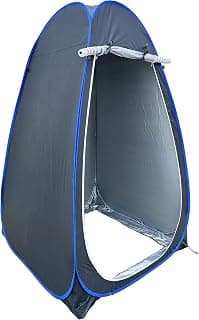 HOMECUTE Foldable Portable Pop-Up Cloth Changing Tent Or Toilet Tent For Camping & Picnic- Black Length:120Cm/3.9 Ft X Width: 120Cm/3.9 Ft X Height:195Cm/6.3 Ft. (Big Size Black) - Polyester, 1 Person
