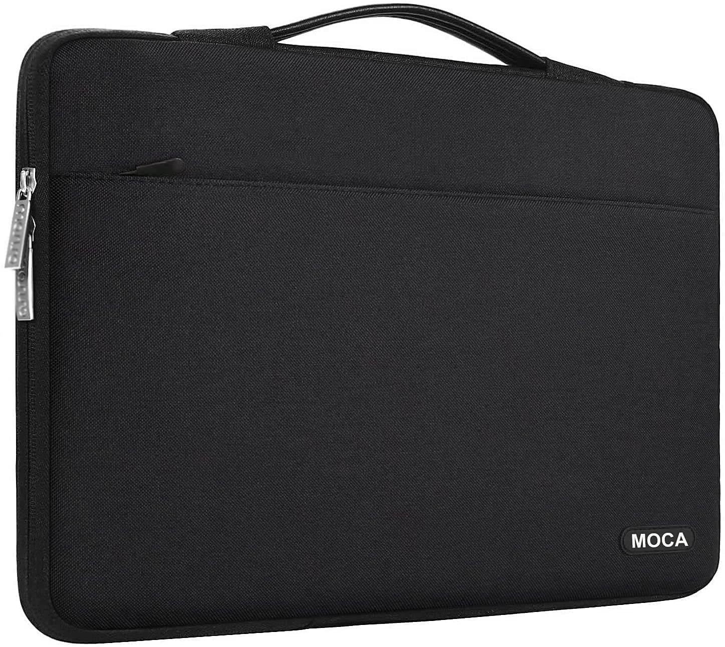 MOCA 13.3-14 inch Laptop Sleeve - Waterproof Nylon Protective Case with Soft Velvet Interior for MacBook Pro 14", MacBook Air & Laptops -Black, 13.3 Inch