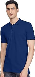 United Colors of Benetton Men Cotton Slim Polo Shirt (3081J7107I908_Blue XL)