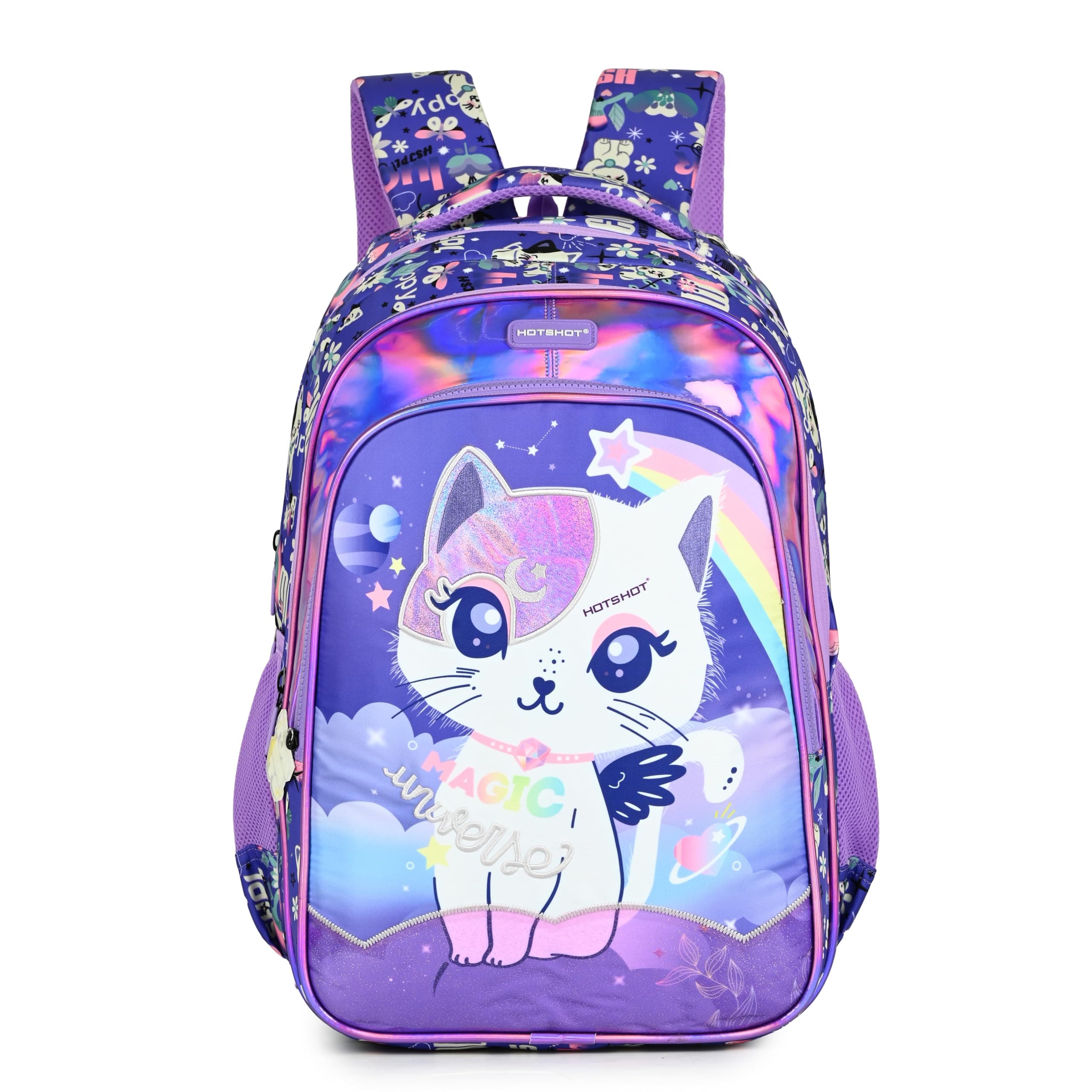 HOT SHOT UNIVERSE CAT_1822|school bag for girls|bag for girls |kids school bag|18 INCH|water resistant|32L kids backpack