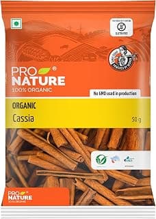 Pro Nature Organic Cassia Bark Sticks - 50g | Premium Dalchini Cinnamon Stick | Aromatic Whole Spices | Rich In Antioxidants | Everyday Cooking & Smoothies